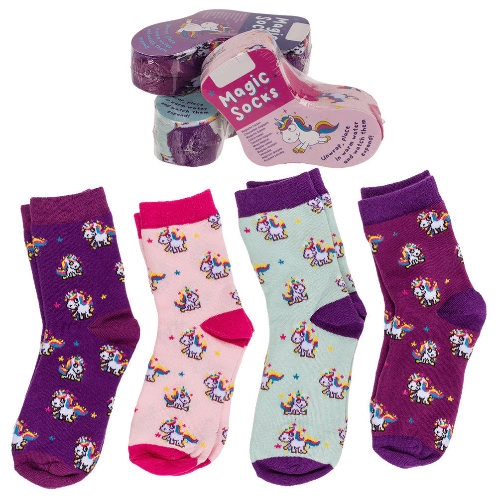 Kids Magic Unicorn Socks | 1 Pair | UK Shoe 5 to 2 | Cracker Filler Gift