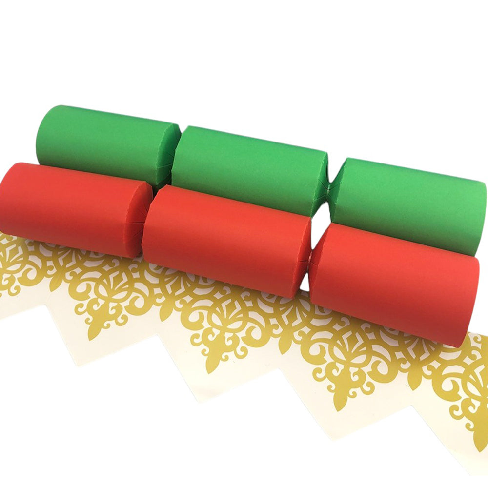 Bright Christmas Tones | Craft Kit to Make 8 Recyclable Crackers | Cracker Making