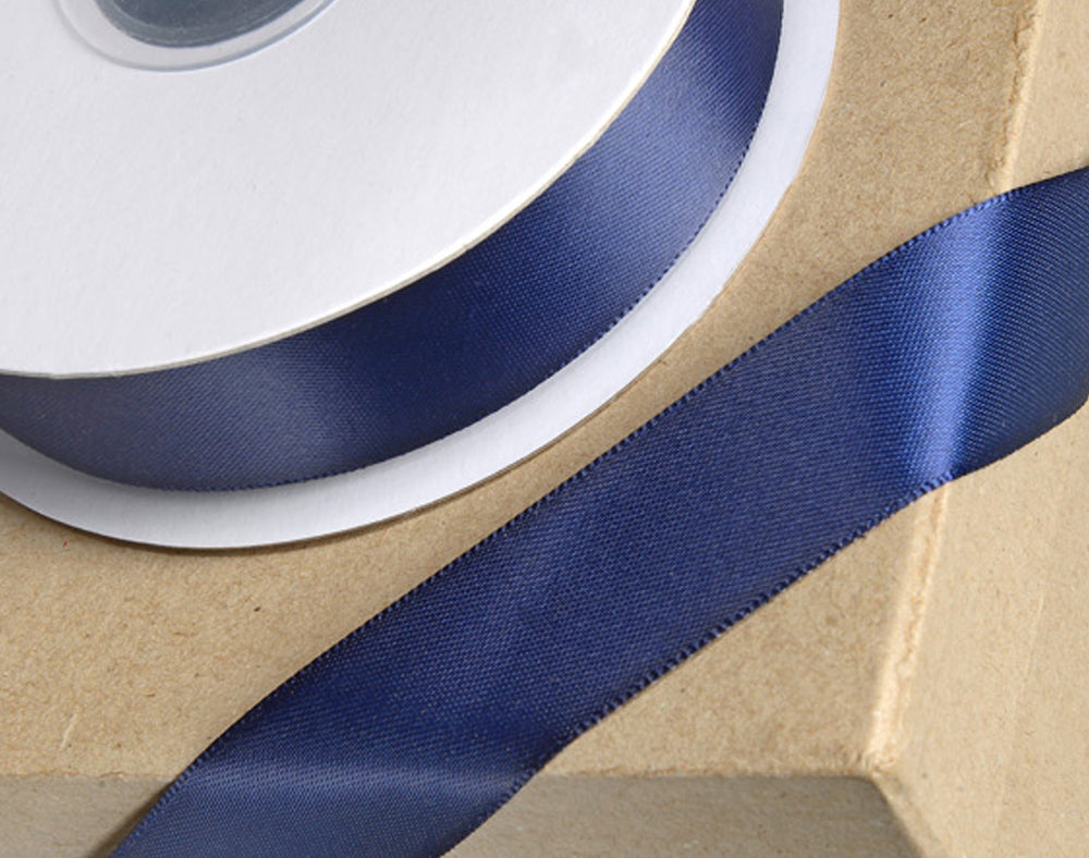 25m Navy Blue 23mm Wide Satin Ribbon for Crafts