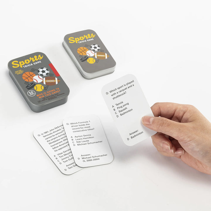 Sports Trivia Card Game | Gift in a Tin | Little Gift | Cracker Filler