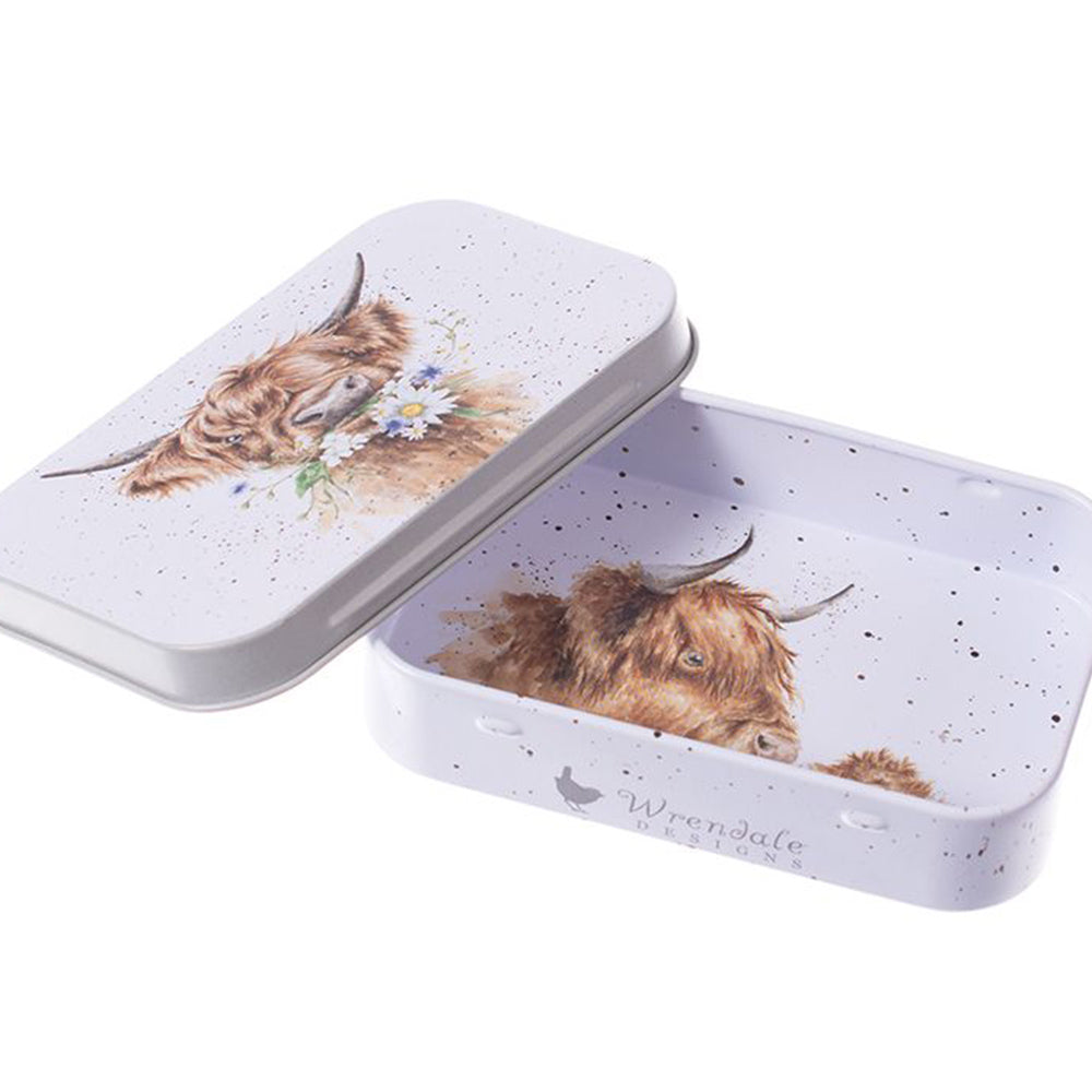 Highland Cow | 9cm Wrendale Lidded Tin | Cracker Filler | Little Gift