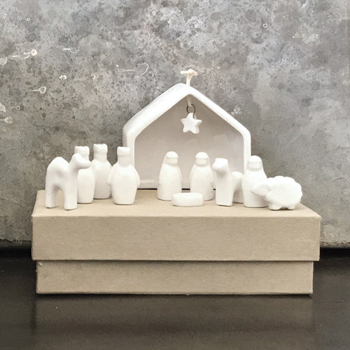 Gorgeous Dainty Porcelain Nativity Set | Christmas Ornament | Lovely Gift