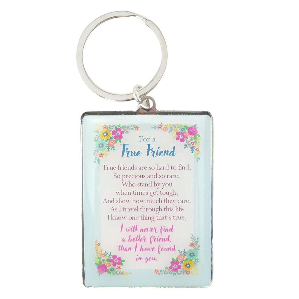 True Friend | Lovely Verse | Metal Keyring | Little Gift | Cracker Filler