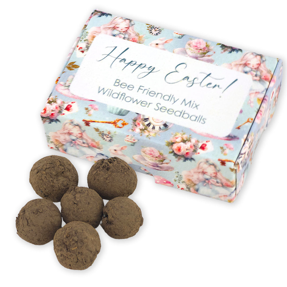 Happy Easter | Springtime Alice | 6 Seedball Box | Bee Mix | Cracker Filler