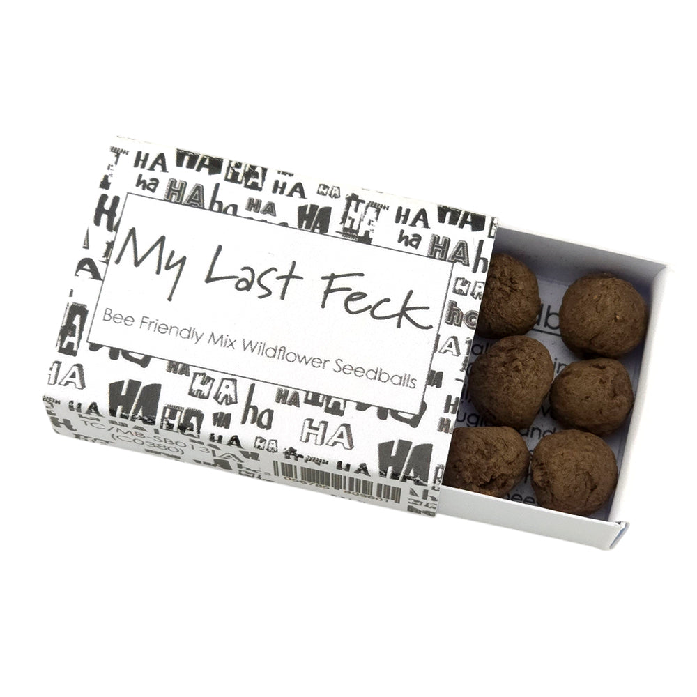My Last Feck | 6 Seedball Matchbox | Bee Mix | Cracker Filler | Little Gift