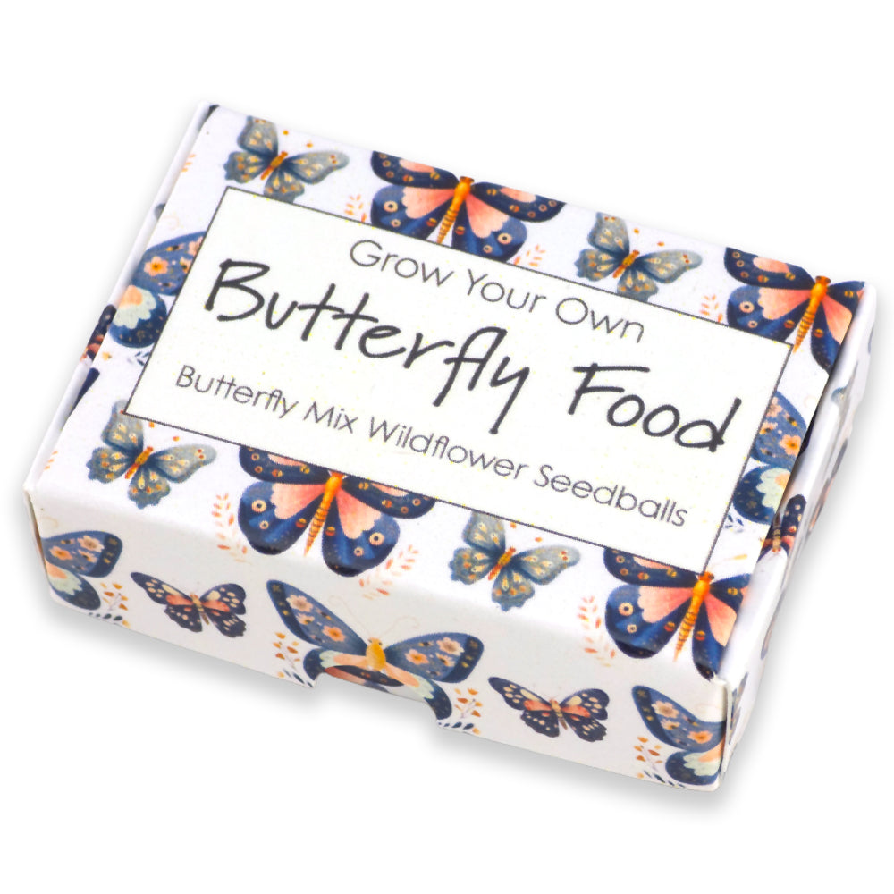 Grow Your Own Butterfly Food | 6 Seedball Matchbox | Cracker Filler | Mini Gift