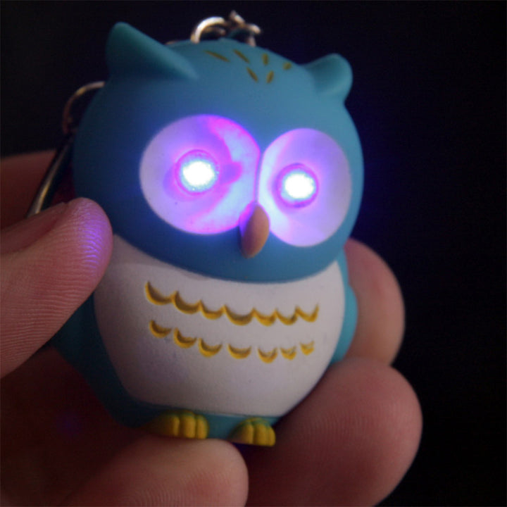 Bright Owl Keyring | LED Torch & Hooting Sound | Mini Gift | Cracker Filler