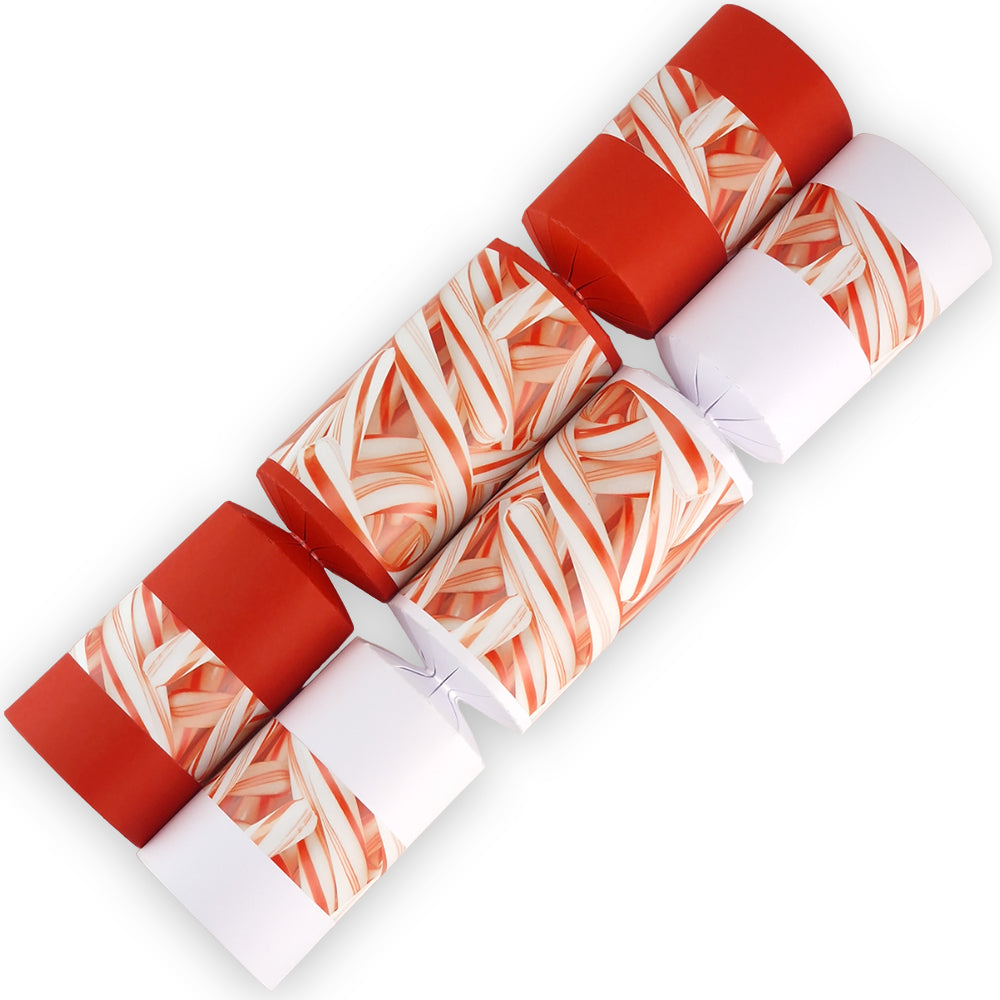 8 Red & White Candy Cane Make and Fill Your Own DIY Christmas Cracker Craft Kit