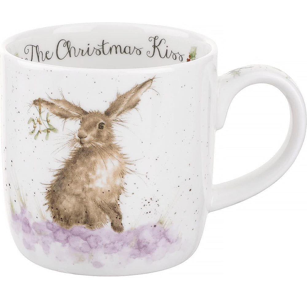 Mistletoe Hare | Christmas Ceramic Mug | Wrendale by Royal Worcester