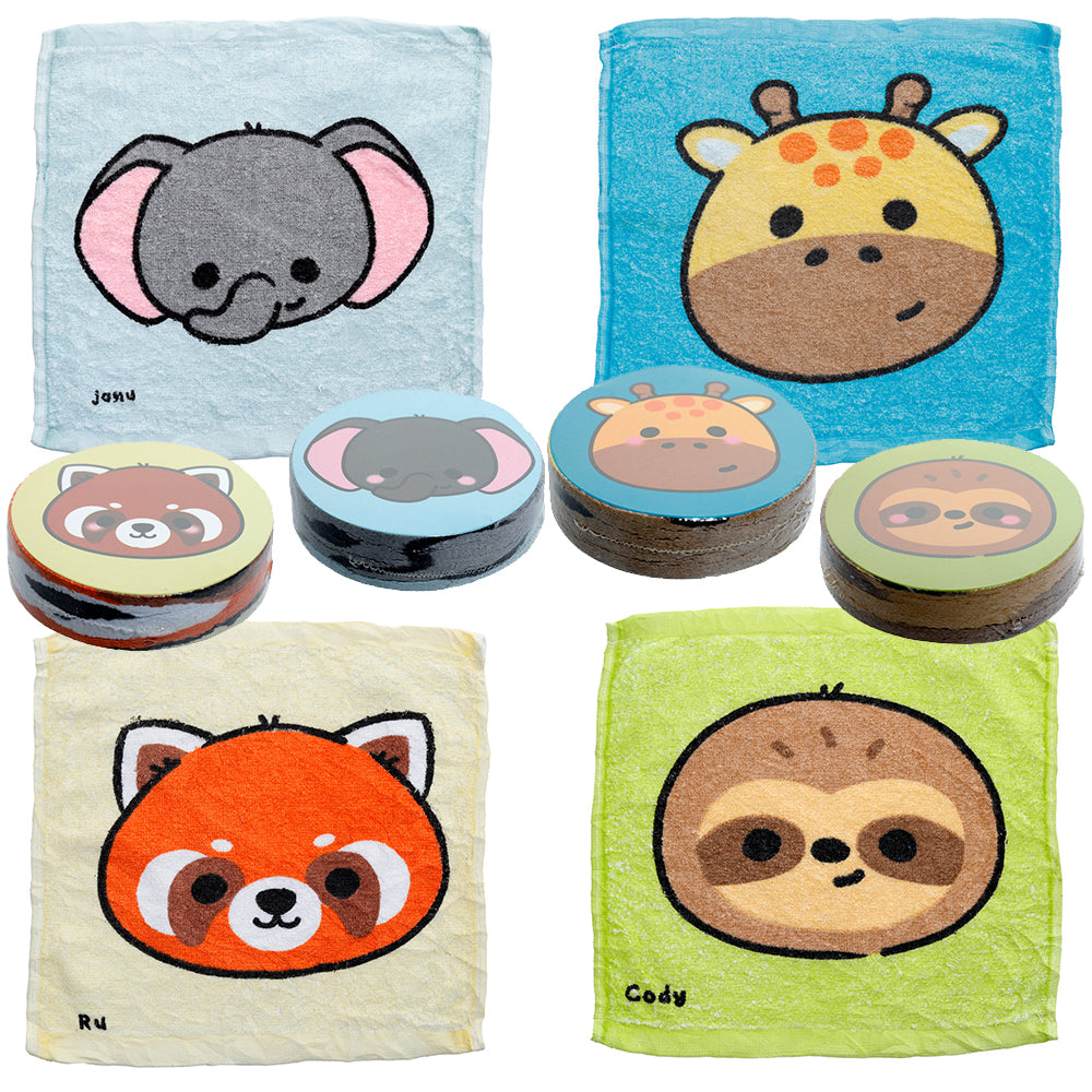 Cute Animals | Compressed Flannel | Mini Gift | Cracker Filler