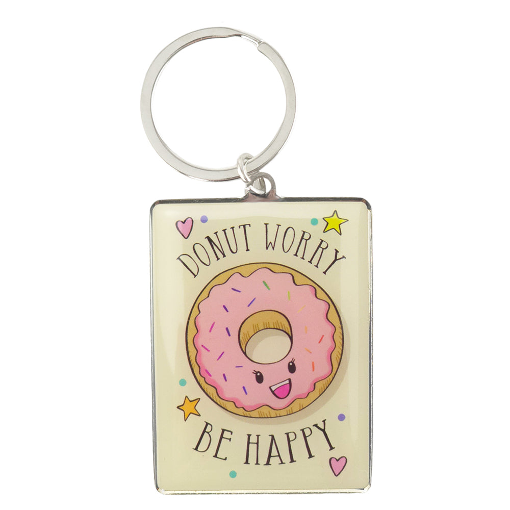 Don’t Worry - Be Happy | Metal Keyring | Little Gift | Cracker Filler