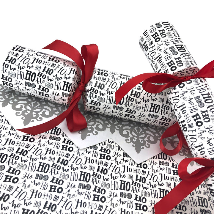 Ho Ho Ho Print | Christmas Cracker Making Craft Kit | Make &amp; Fill Your Own