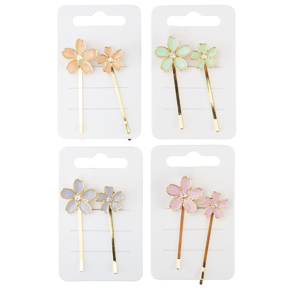 Pretty Floral Hair Slides for Ladies | Two Pack | Little Gift | Cracker Filler
