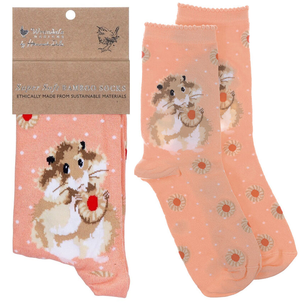 Diet Starts Tomorrow Hamster | Ladies Supersoft Bamboo Socks | One Size | Wrendale Designs