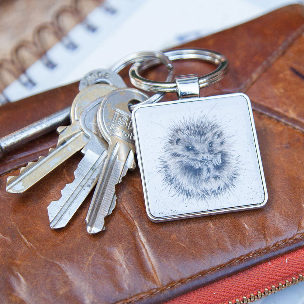 Wrendale Designs 'Awakening' Hedgehog Metal Keyring | Cracker Filler | Mini Gift