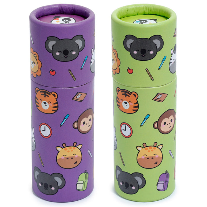 Cute Zoo | Tube of Pencil Crayons for Kids | Single | Little Gift | Cracker Filler