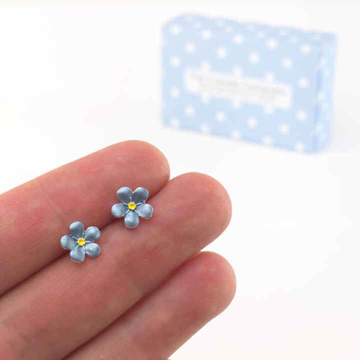 Dainty Forget Me Not | Silver Tone Stud Earrings | Little Gift | Cracker Filler