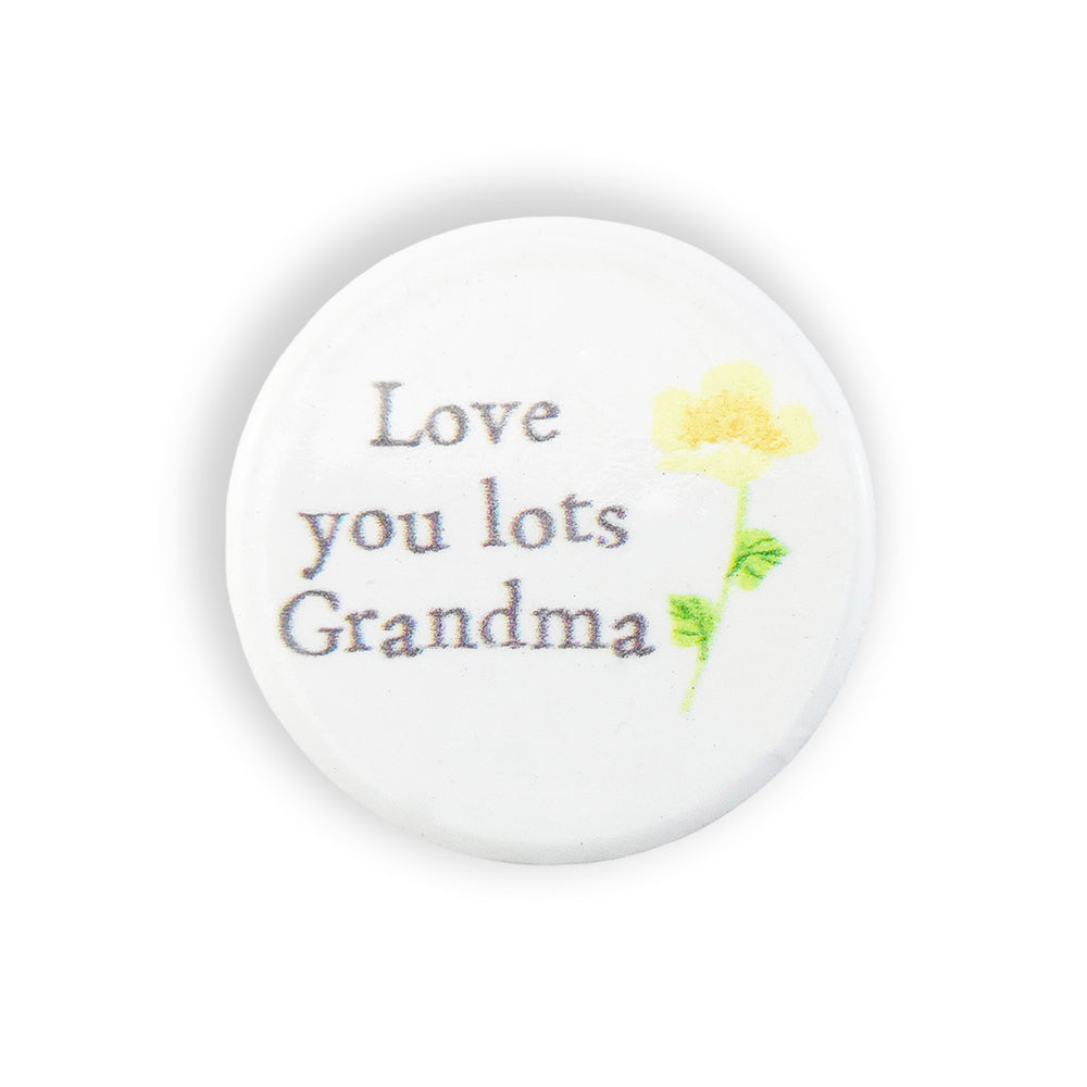 Love You Lots Grandma | Floral Ceramic Mini Token | Little Gift | Cracker Filler