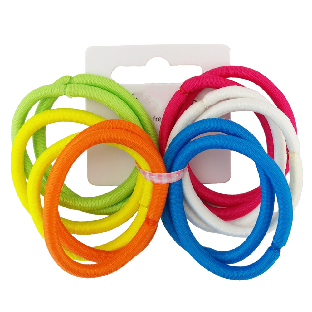 Bright Mix | Bundle of 12 Hair Elastics | Little Gift | Cracker Filler