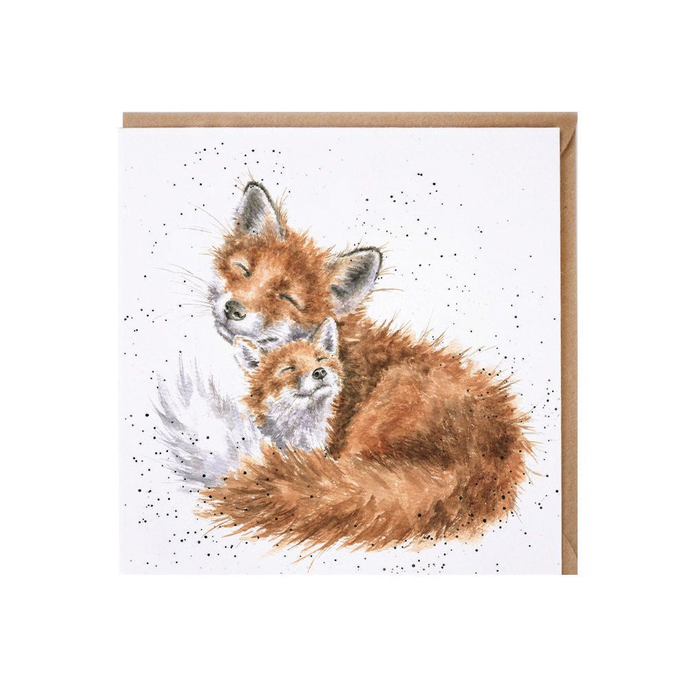 True Love Fox and Cub | Blank Card | 15x15cm | Wrendale Designs