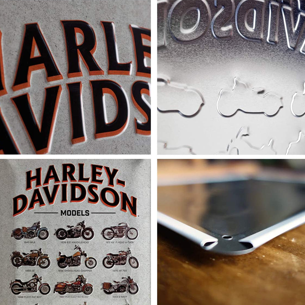 Harley Davidson | Embossed Tin Sign | 40cm x 30cm