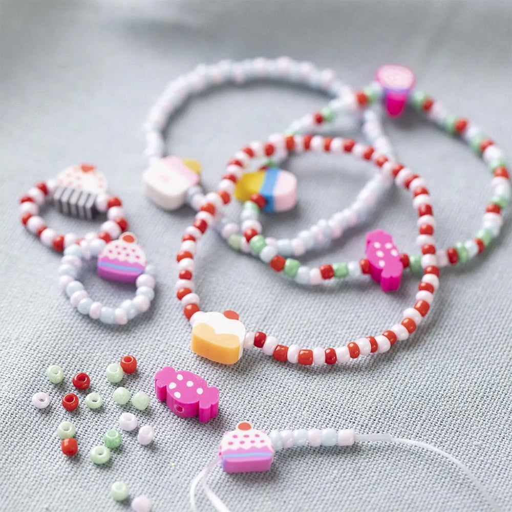 Mini Jewellery Craft Kit for Kids | Making 3 Bracelets & 2 Rings