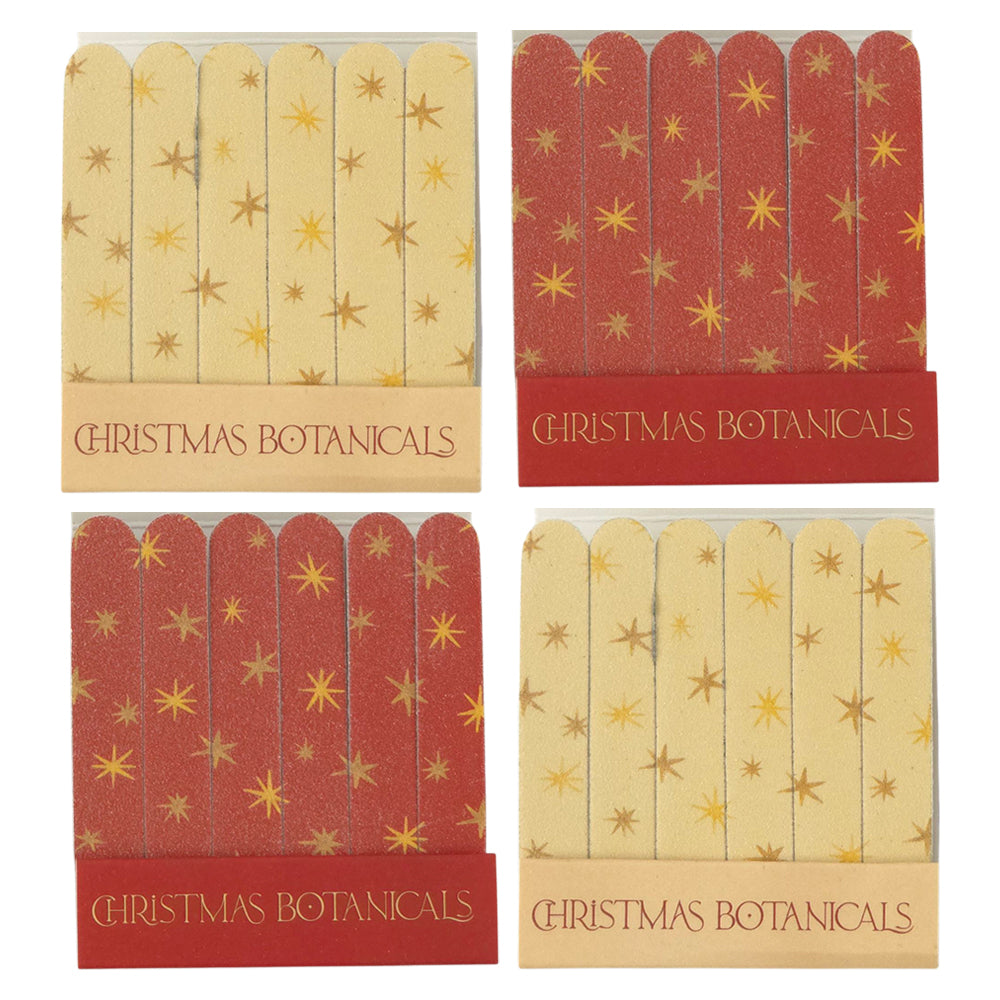 Christmas Botanical | Matchbook Nail Files | Single | Mini Gift | Cracker Filler