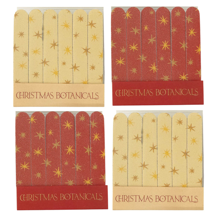 Christmas Botanical | Matchbook Nail Files | Single | Mini Gift | Cracker Filler