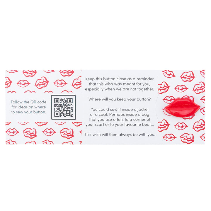 Lips, Eyes, Blusher | Button Wishes Sew On Token | Little Gift | Cracker Filler