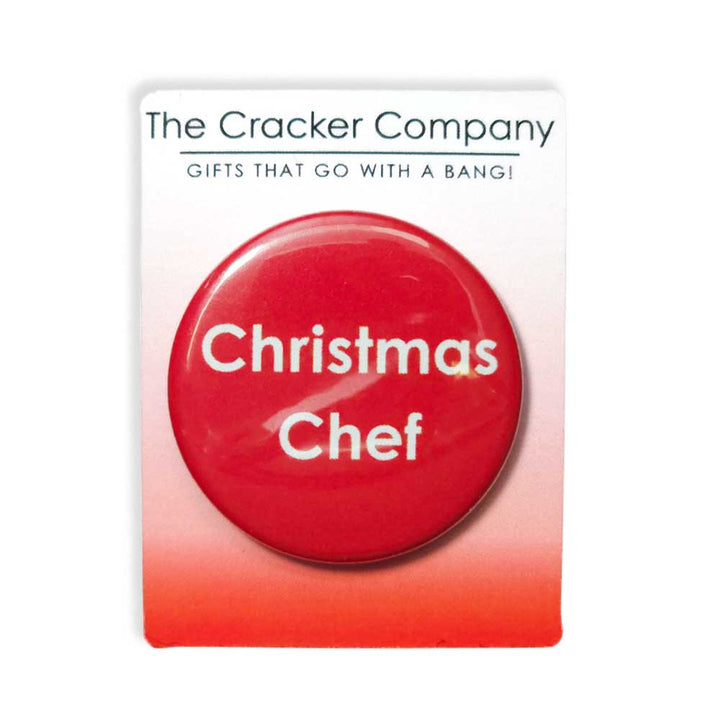 Christmas Chef | 38mm Button Pin Badge | Little Gift | Cracker Filler