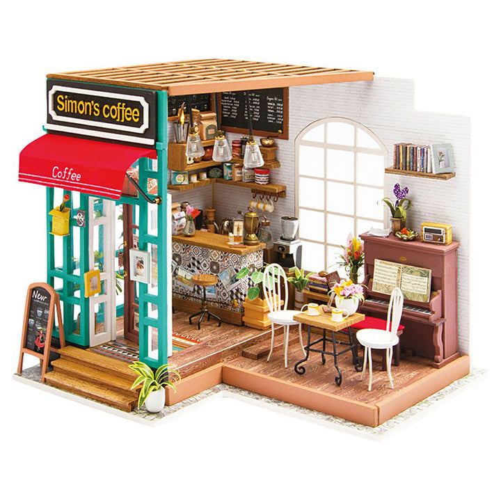 Coffee Shop | Luxury Miniature DIY Kit | Craft Kit 14+ &amp; Adults