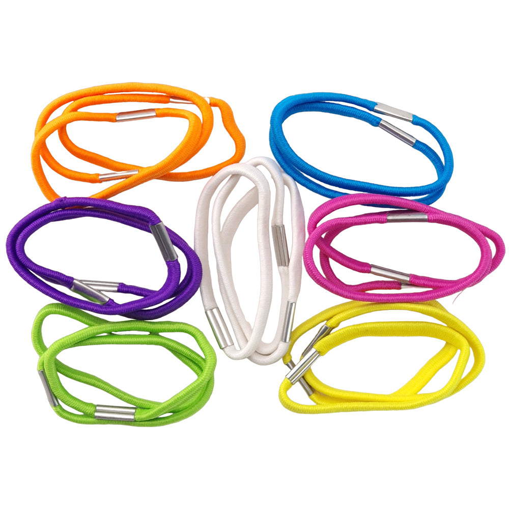 Bright Shades | 21 Assorted  Hair Elastics | Little Gift | Cracker Filler