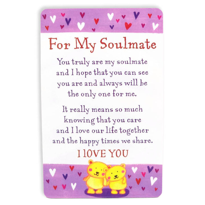 For My Soulmate | Mini Keepsake Card With Verse | Cracker Filler | Little Gift