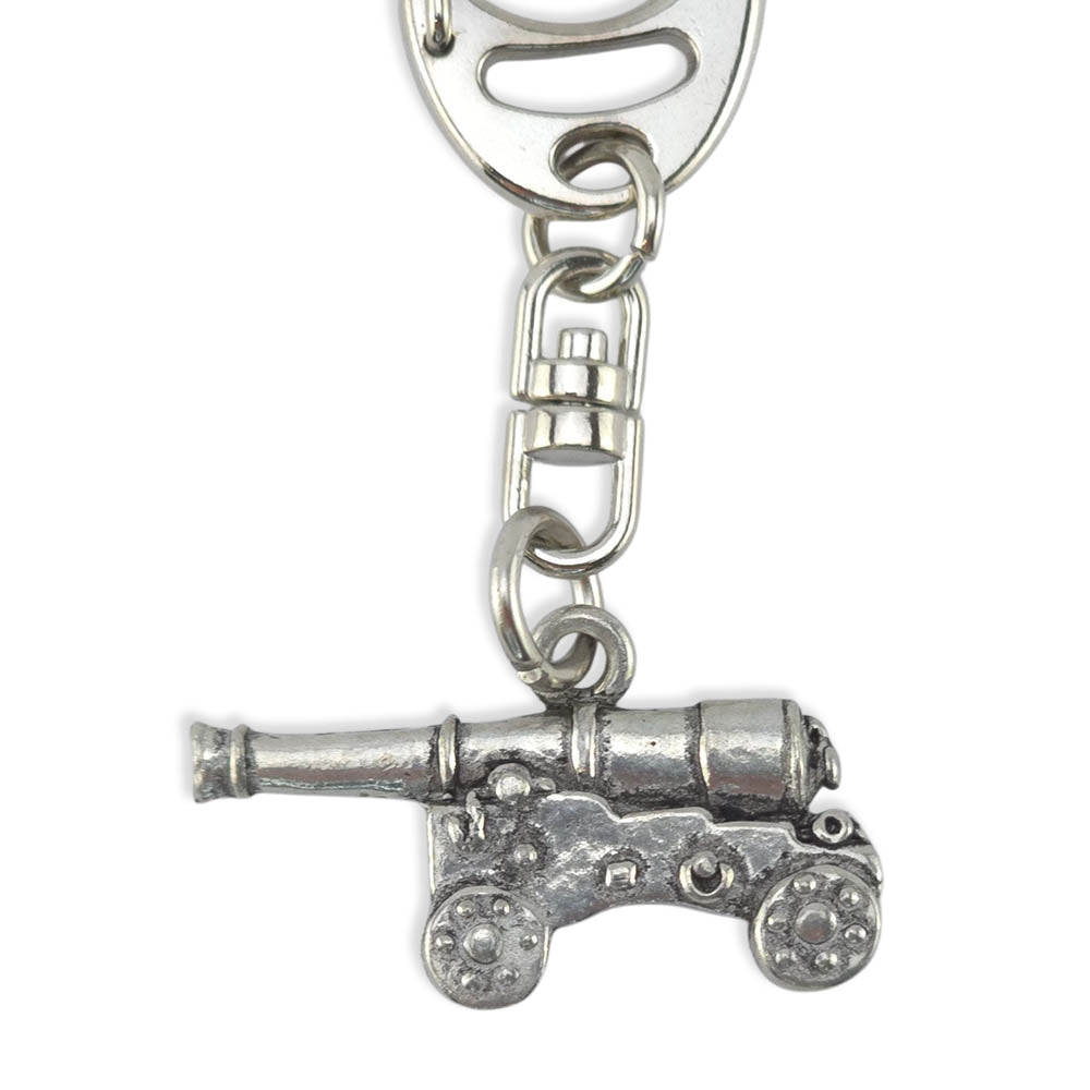 Cannon | English Pewter 3D Keyring | Little Gift | Cracker Filler
