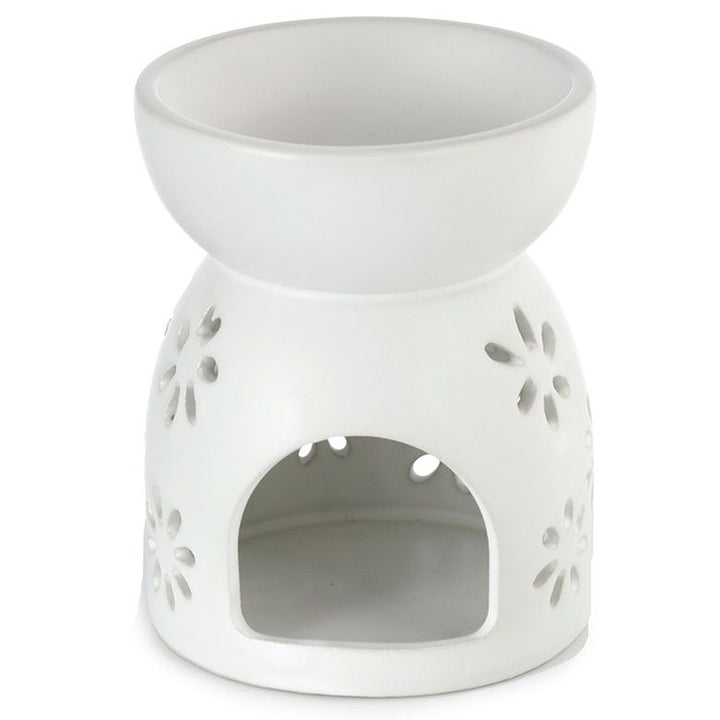 Pretty Daisy Cut Out Ceramic Oil & Wax Burner | Mindfulness & Wellbeing Gift