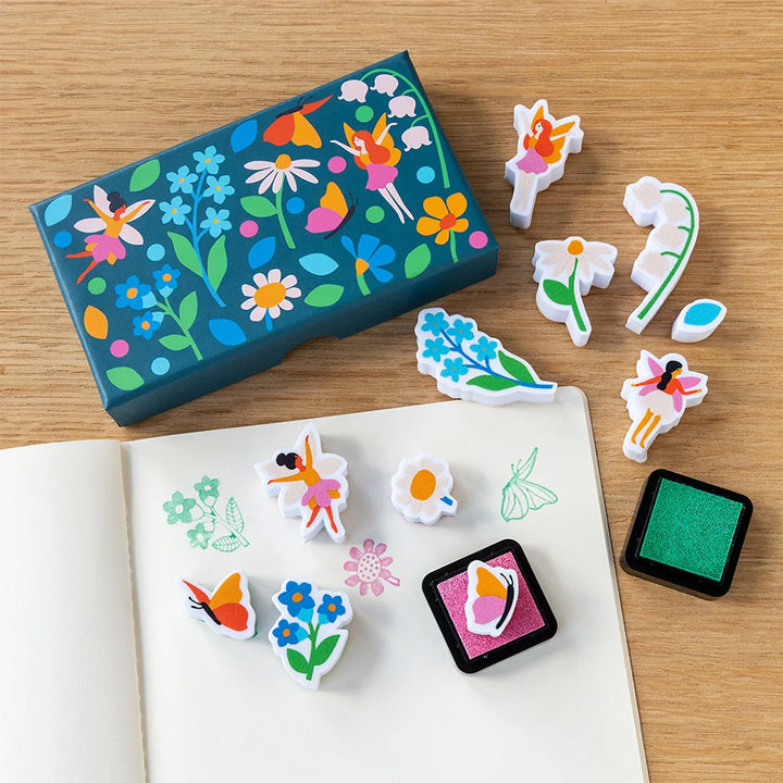 Fairies in the Garden | Mini Stamps & Inks for Kids | Art & Craft Gift Activity