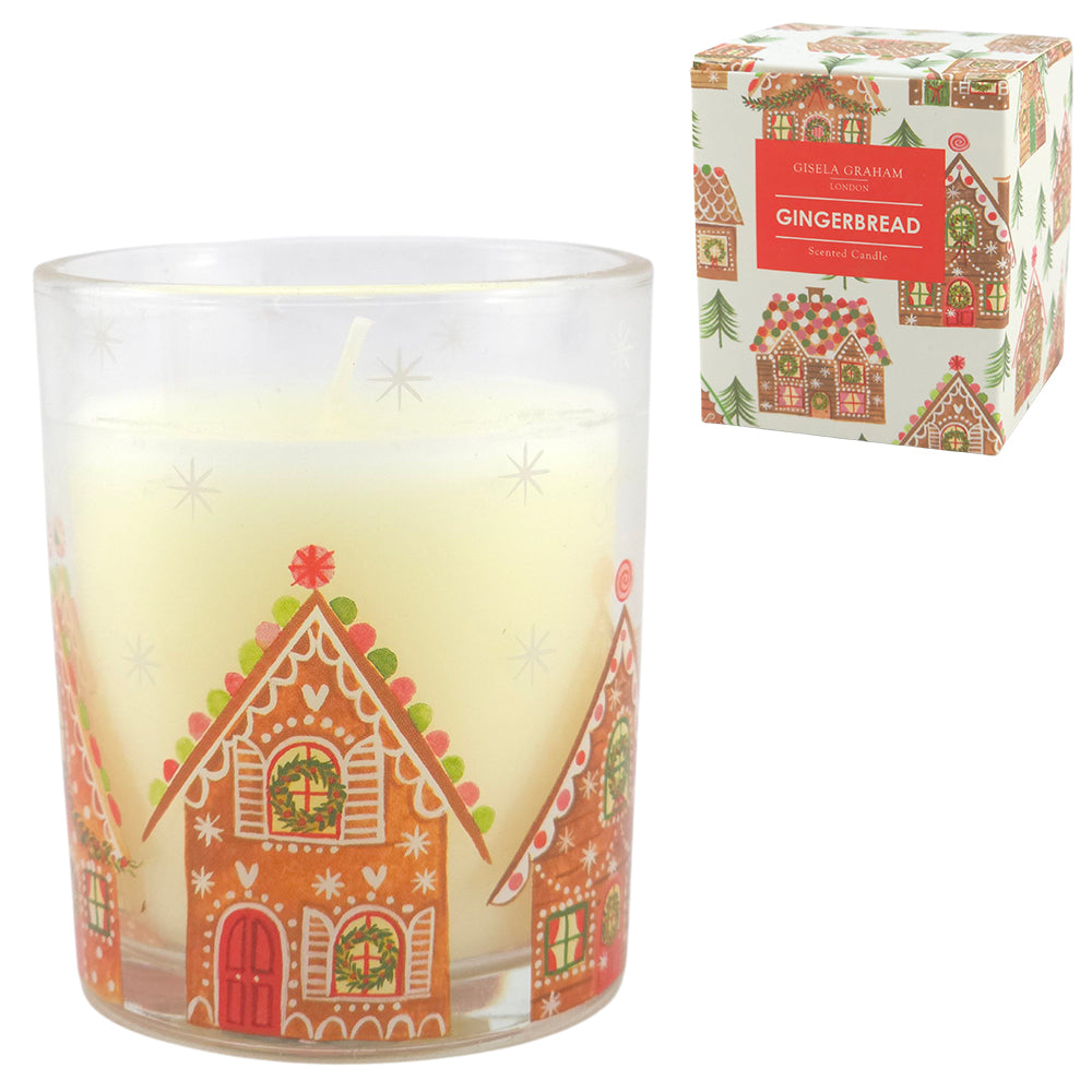 Gingerbread House Scented Candle | Gisela Graham | Boxed Gift | 7cm Tall