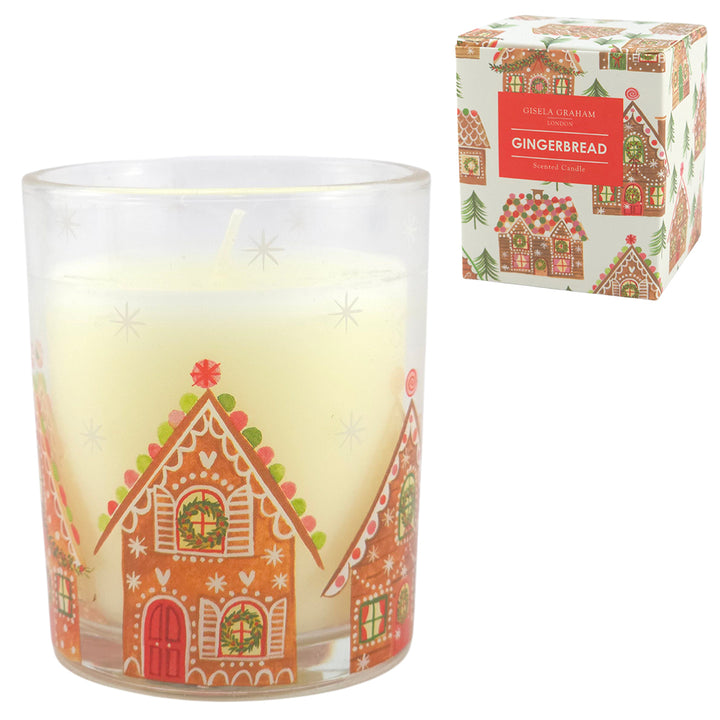 Gingerbread House Scented Candle | Gisela Graham | Boxed Gift | 7cm Tall