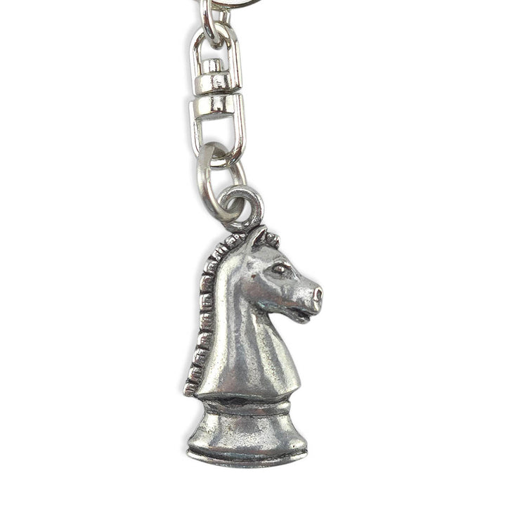 Knight Chess Piece | English Pewter 3D Keyring | Little Gift | Cracker Filler