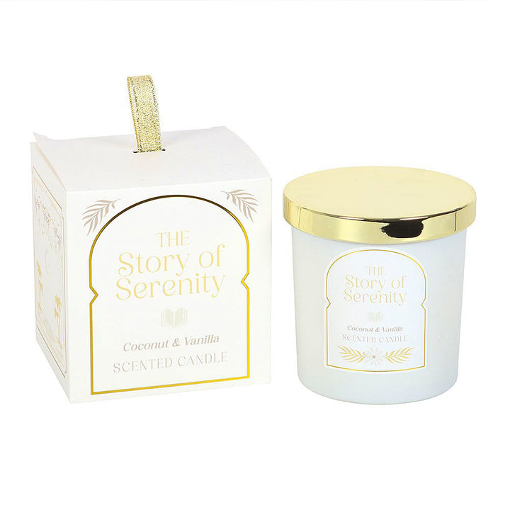 The Story of Serenity | Coconut &amp; Vanilla Scented Candle | 27hr Burn | Gift Idea