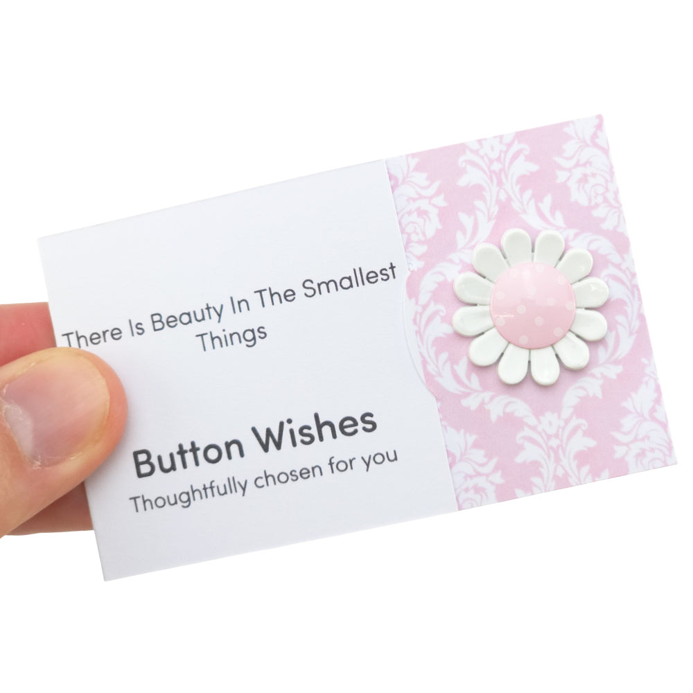Beauty In The Smallest Things | Button Wishes Sew On Token | Cracker Filler