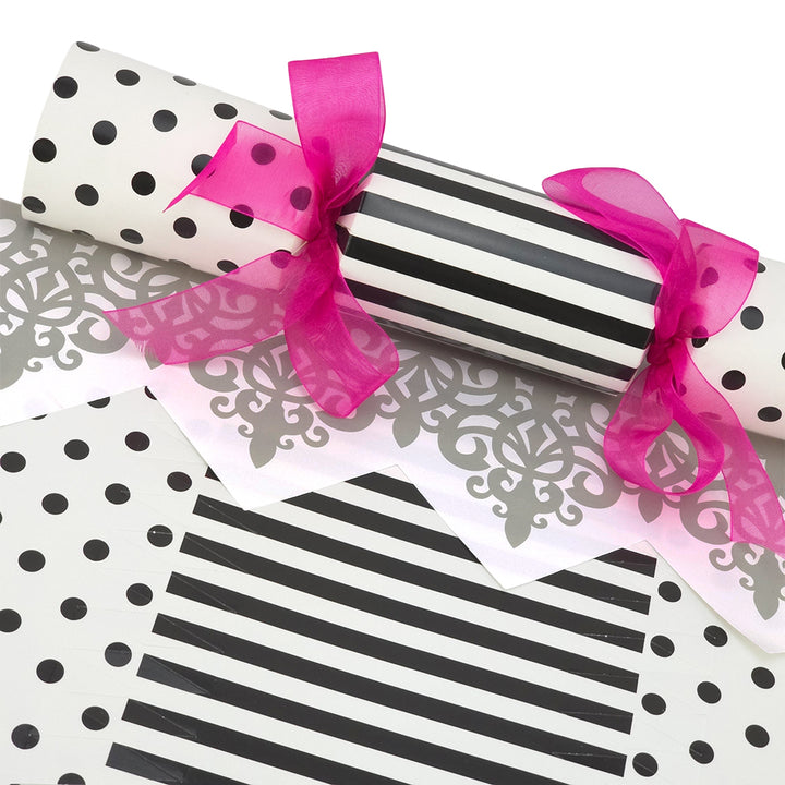 Monochrome Spots &amp; Stripes | Cracker Making Craft Kit | Make and Fill Your Own
