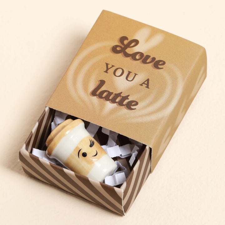 Love You A Latte | Mini Matchbox & Coffee Token | Little Gift | Cracker Filler