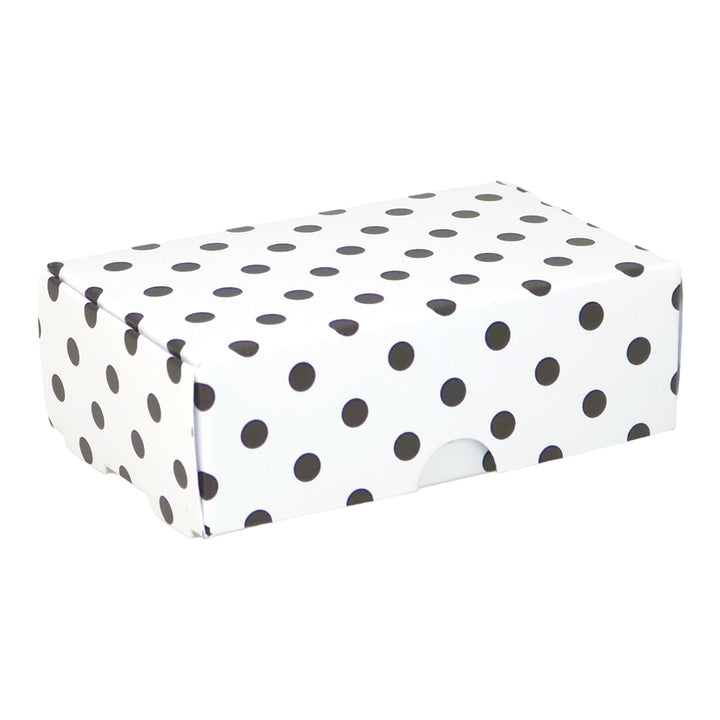 Monochrome Dots | Little Gift Box | Soap Bar Sized | 6 Boxes | 57x88x30mm