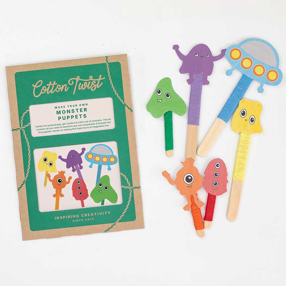 Make Your Own Monster Puppets | Complete Sustainable Craft Kit for Kids