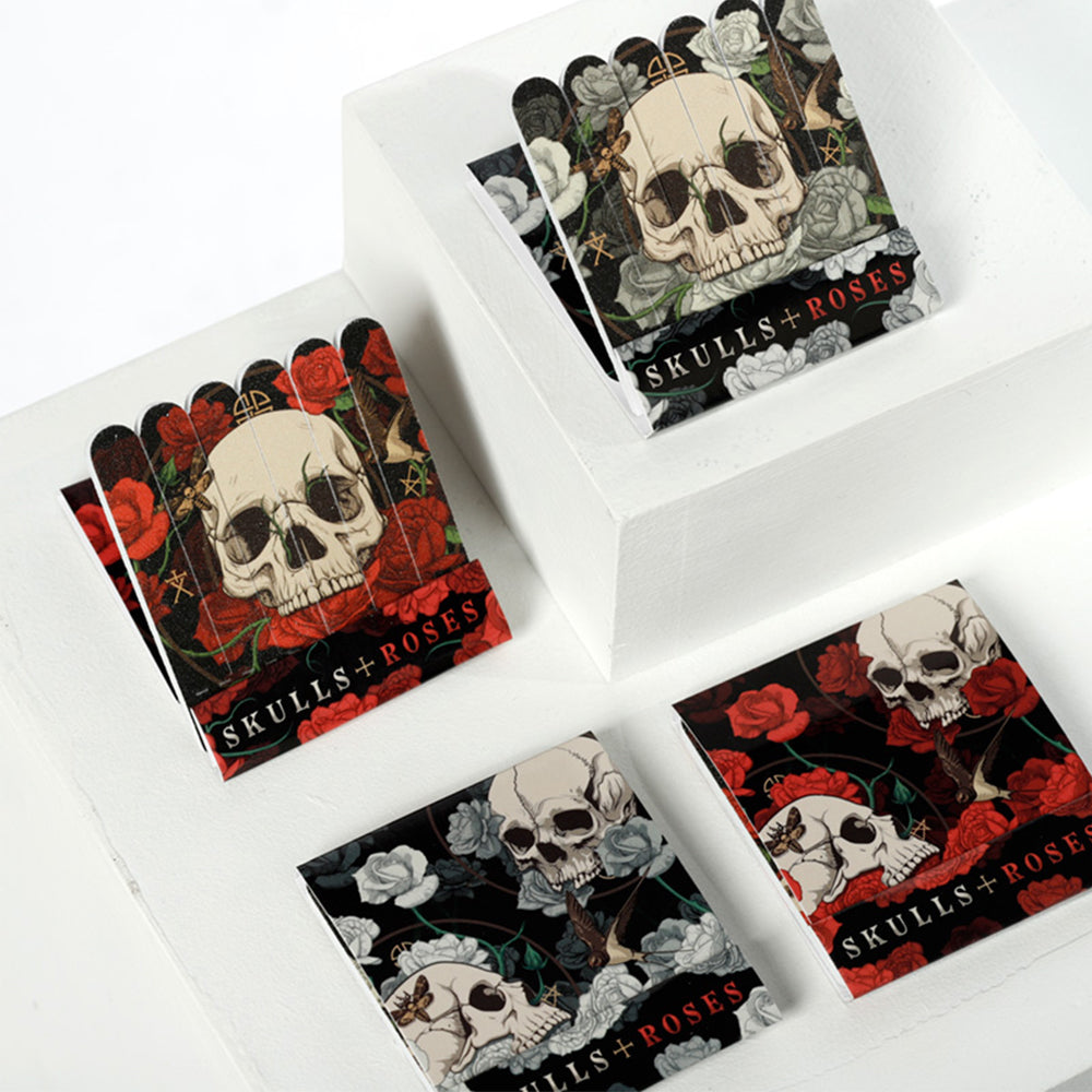 Gothic Skulls &amp; Roses | Matchbox Style Nail Files | Single | Cracker Filler Gift