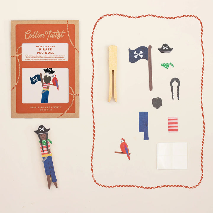 Make Your Own Pirate Peg Doll | Complete Sustainable Craft Kit for Kids