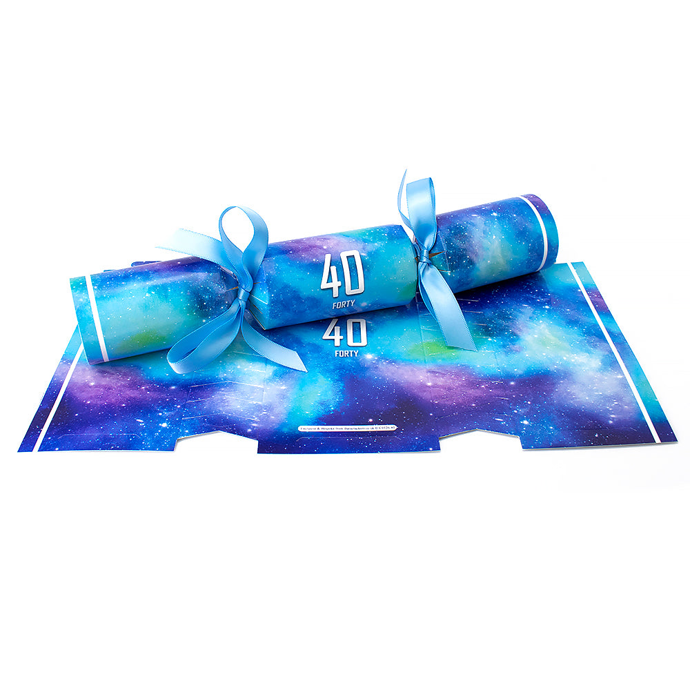 6 Large Galaxy - 40th Birthday Cracker Making Craft Kit - Make & Fill Your Own