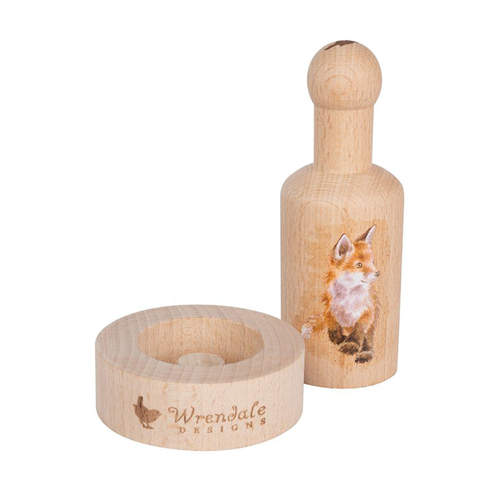 Born to be Wild Fox Wooden Paper Pot Press | Eco Gardening Gift | Wrendale Designs
