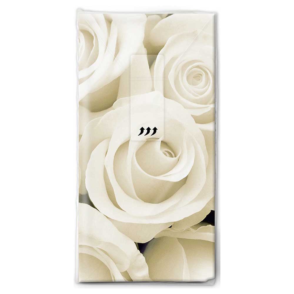 White Roses | Pocket Size Tissue Pack | Little Gift | Cracker Filler